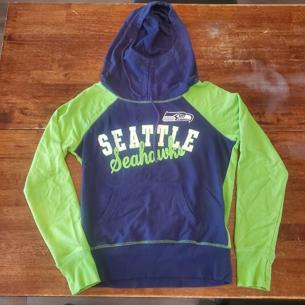 Seahawks NFL Team Apparel Blue and Green Hoodie